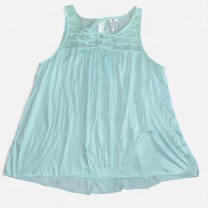 Elle Robin Egg Blue Turquoise Tank Top Blouse